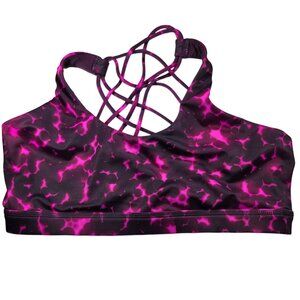 Womens CVG supernova pink butterfly back Sports Bra Large CVG Polyester Spandex